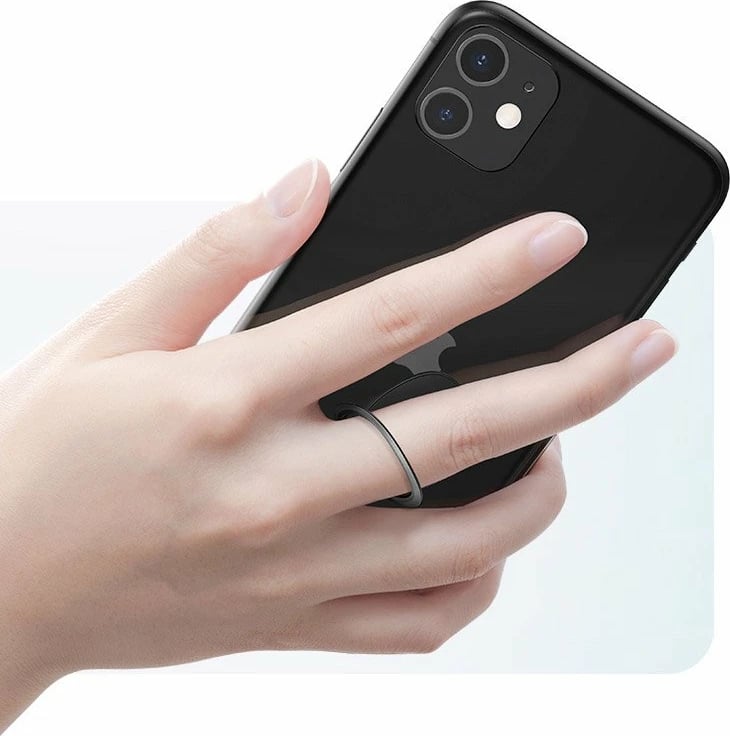 Mbështjellës unazë Baseus SUYB-0A për celular, ultra i hollë, vetë-ngjitës, Gri