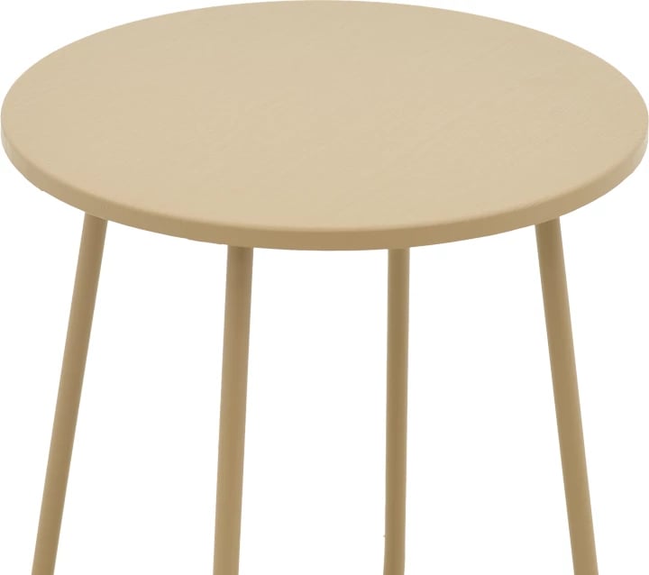 Tavolinë anësore Bramwell metalike bezhë D40x50cm