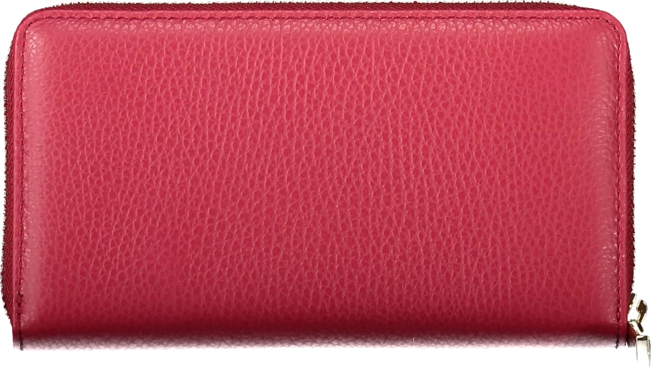 Portofol femra COCCINELLE Metallic Soft, kuqe