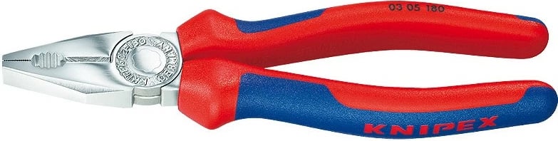 Kangjella Knipex 03 05 140, çelik, dorezë plastike, 140mm, kaltër/kuqe