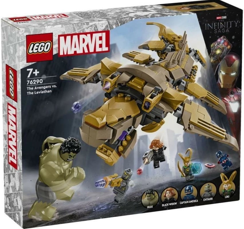 Set LEGO Marvel Super Heroes 76290 Avengers kontra Leviathan, 347 pjesë, për fëmijë, Plastikë