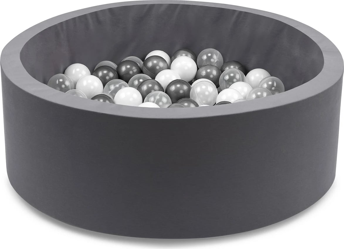 Pishinë me topa për fëmijë, Bubble Pops 150, ngjyrë gri