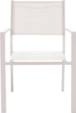 Set tavoline me karrige Kliton-Moly, alumini, ngjyrë e bardhë, 150x80x74cm