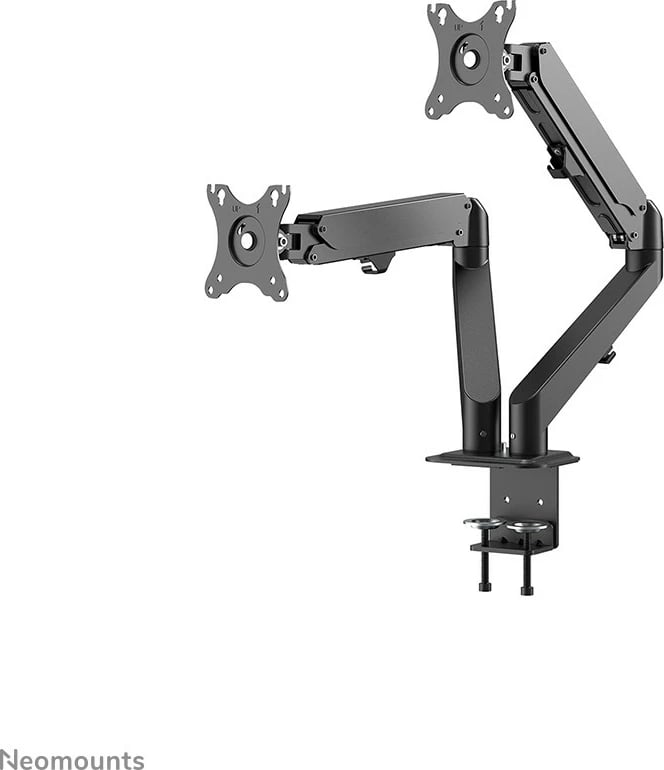 Krah tavoline për monitorë Neomounts Newstar DS70-700BL2, për 2 ekrane, 27 inç, rregullim lartësie me gaz, kapëse, e zezë