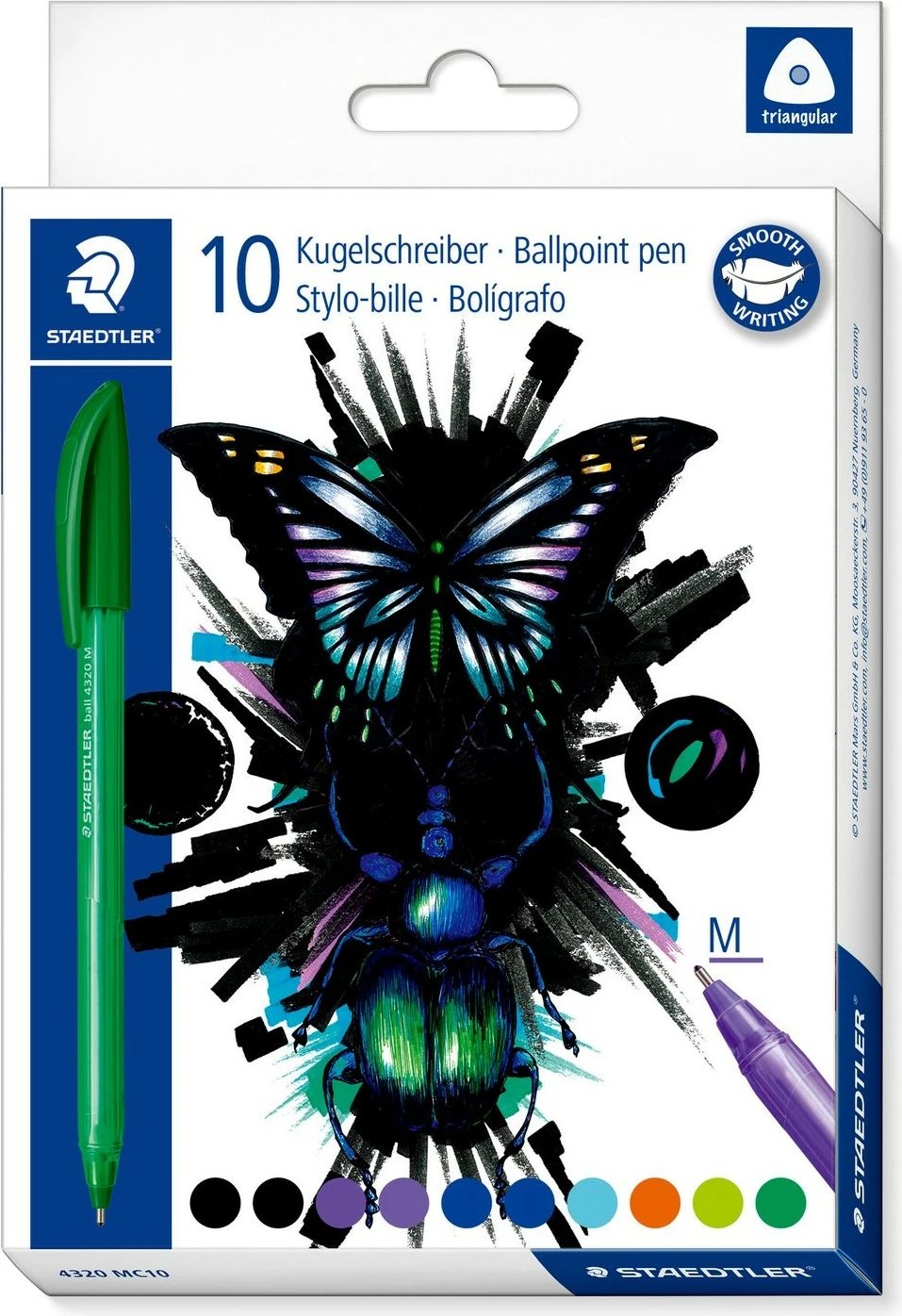 Set stilolapsa STAEDTLER 4320MC10E1, 10 ngjyra të ndryshme