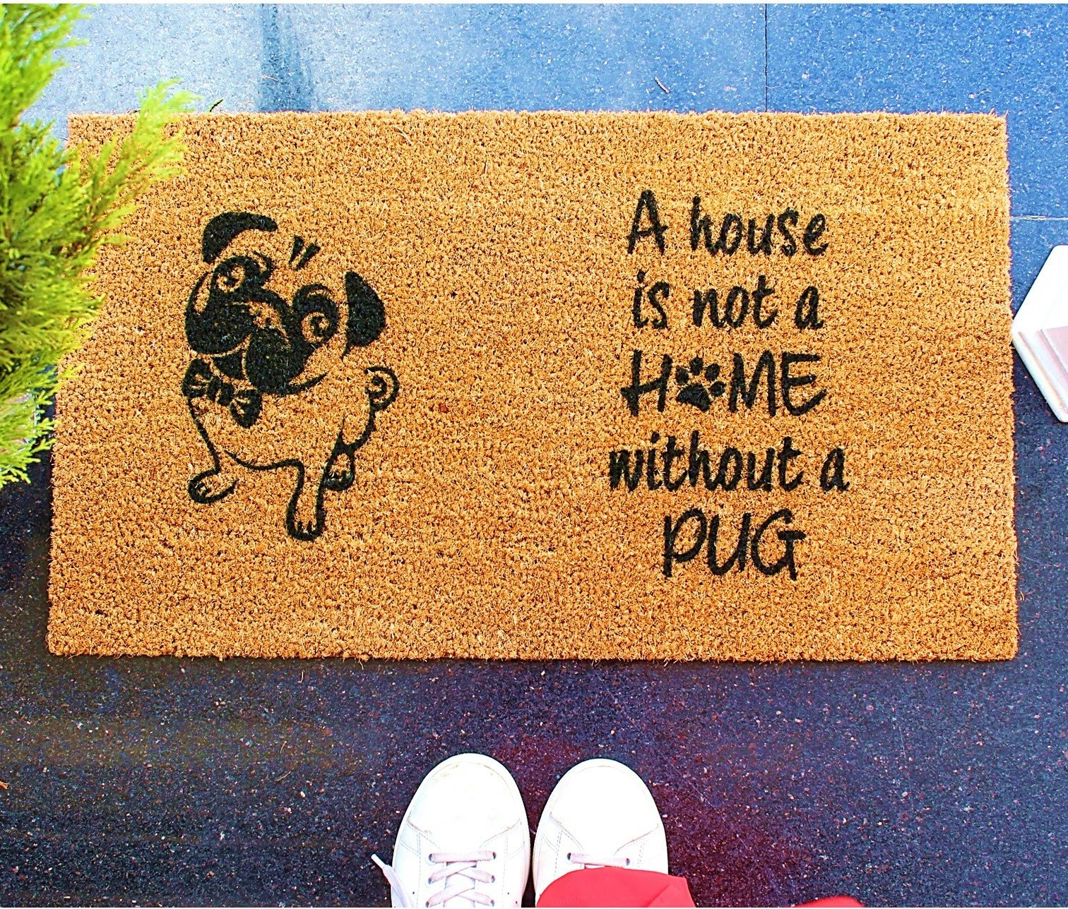 Shilte hyrëse Coco, dizajn Aberto, motiv Pug, 70x40cm