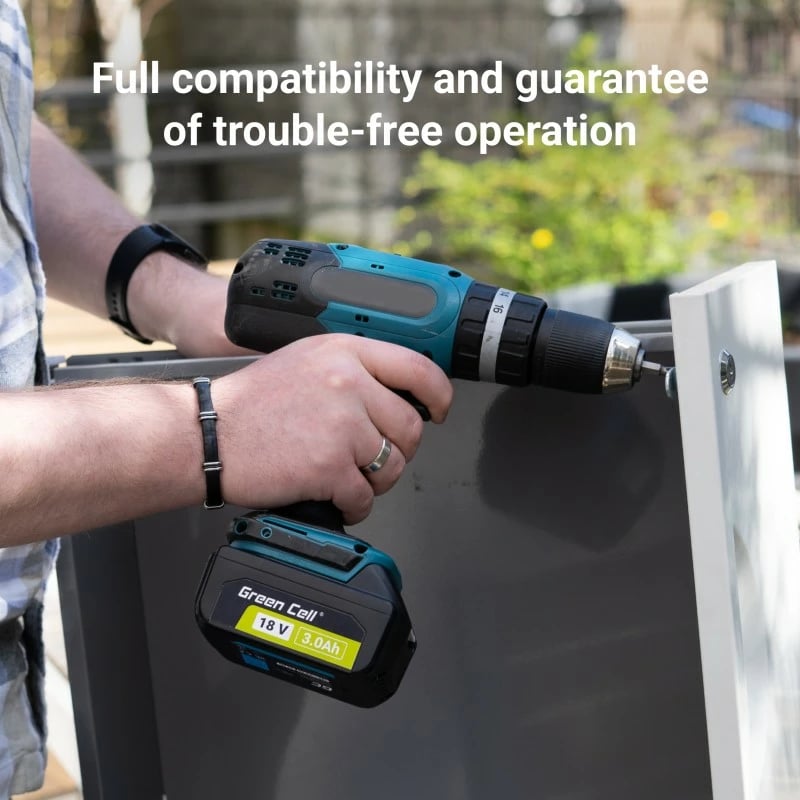 Bateri veglash, Green Cell PTMA18V6, 18V 6Ah Li-Ion, me tregues karikimi