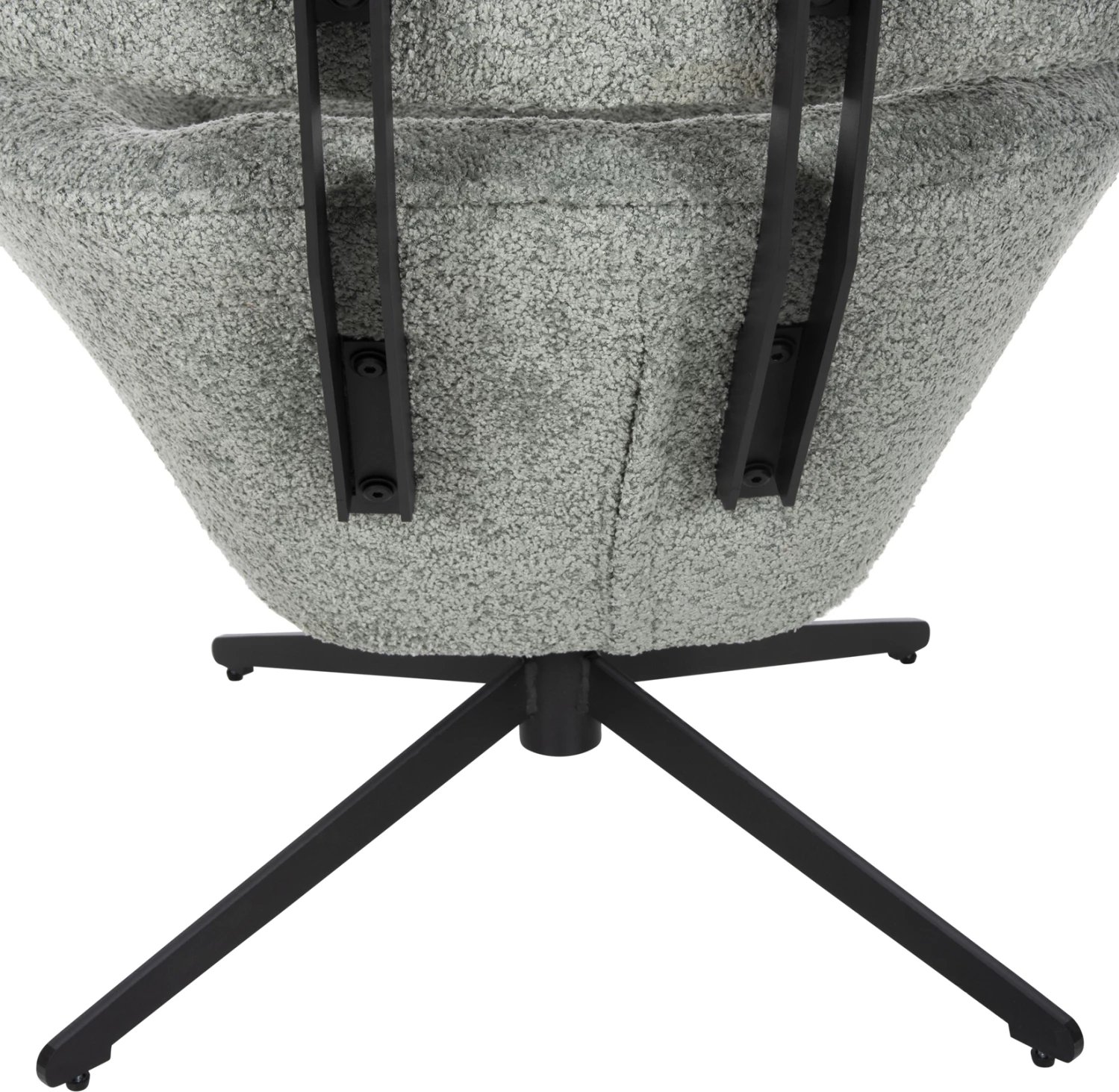 Karrige rrotulluese BRYLL, ngjyrë fistik, FH9597.05, bazë metalike e zezë, 86x90x97H cm