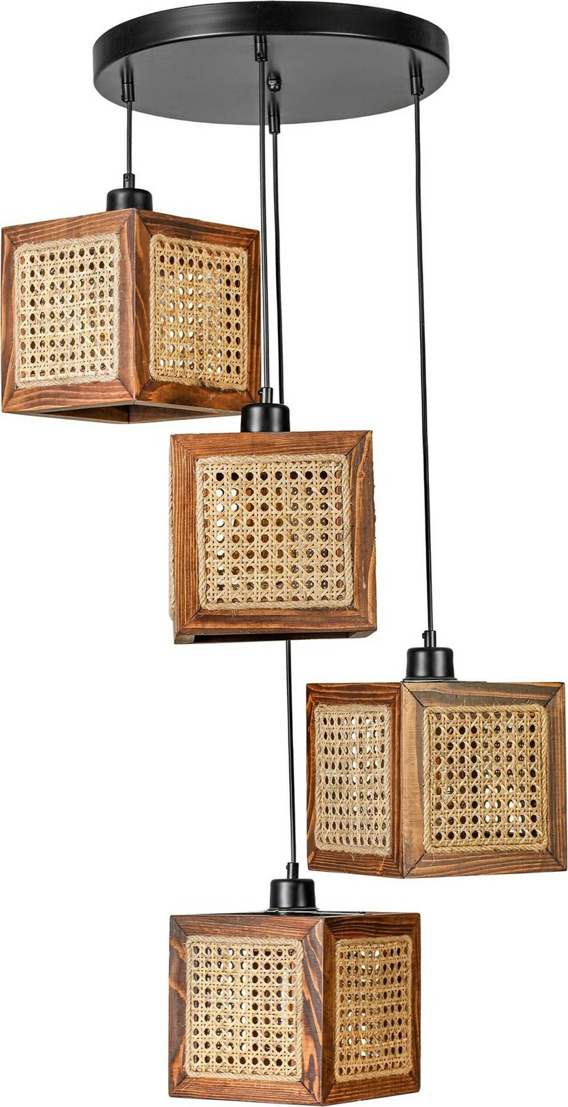 Llambë tavani Opviq, dru bredhi, kapak ratan, 8700-4