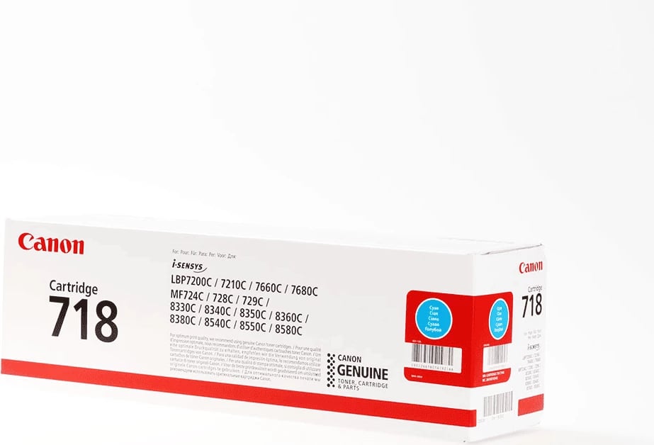 Toner Canon 718 / 2661B002, rendiment 2900 faqe, madhësi standard, cyan