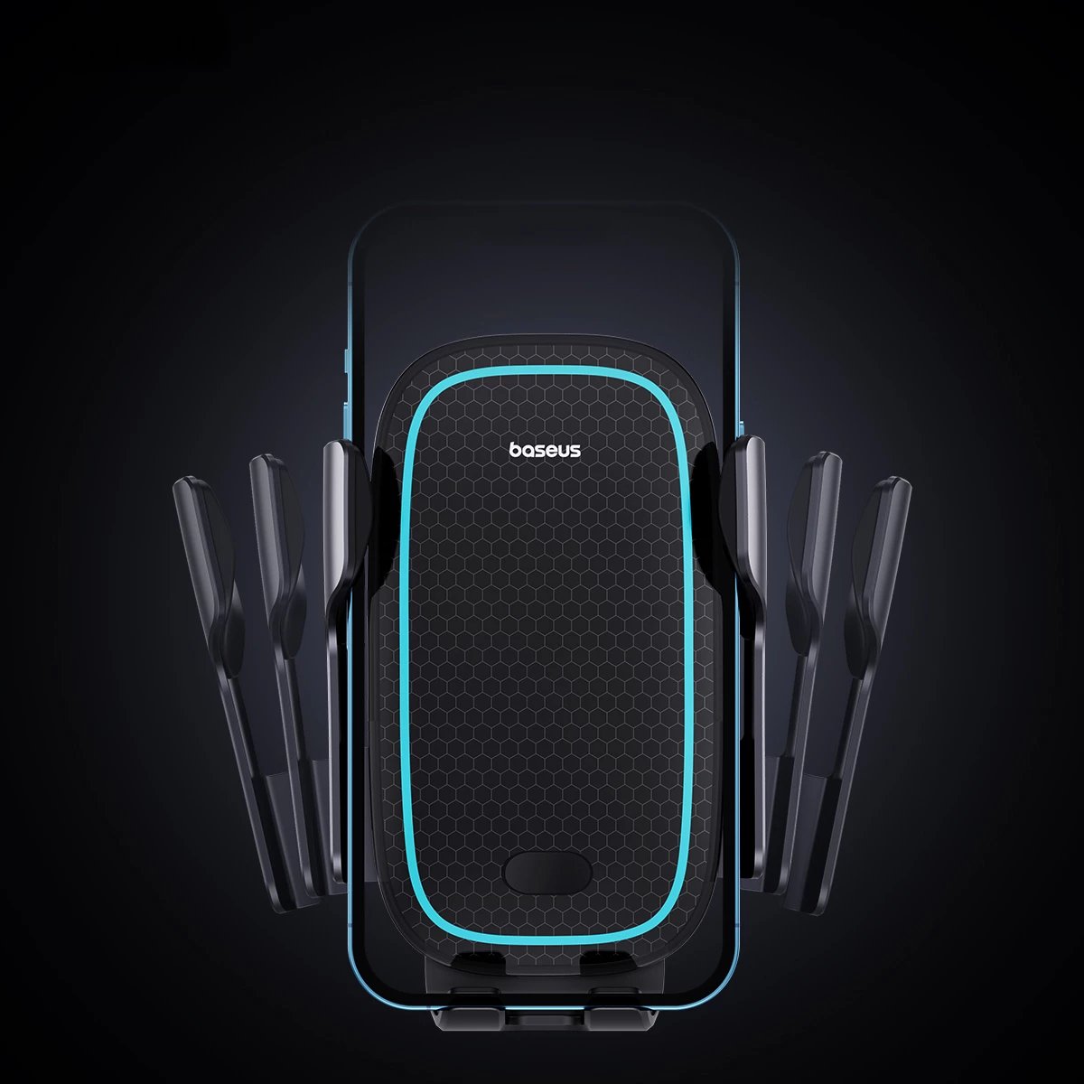 Mbajtës celulari Baseus Milky Way Pro Series BS-CM023 me karikim wireless 15W, zi