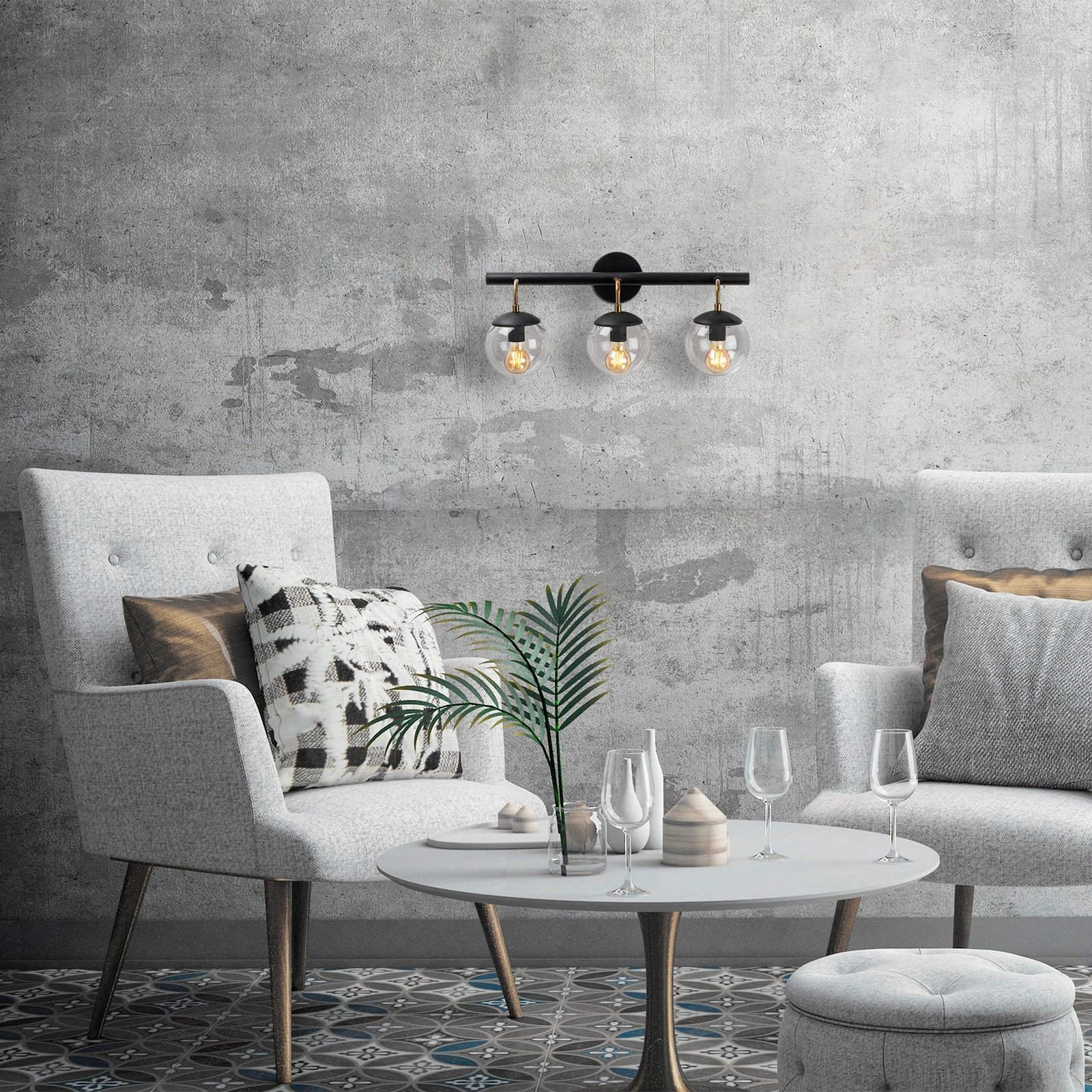 Llambë muri industriale Opviq, Gondol - 3032, e zezë