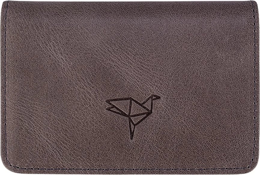 Portofol unisex Magnetcrazy, lëkurë natyrale, ngjyrë gri, Zoozie Bags