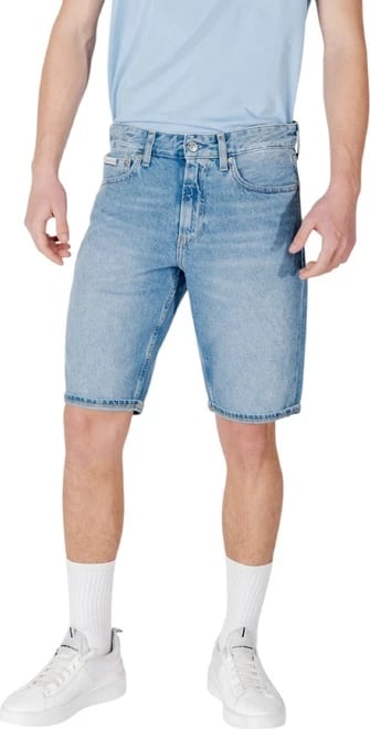 Bermuda Calvin Klein Jeans për meshkuj, e kaltër e çelët