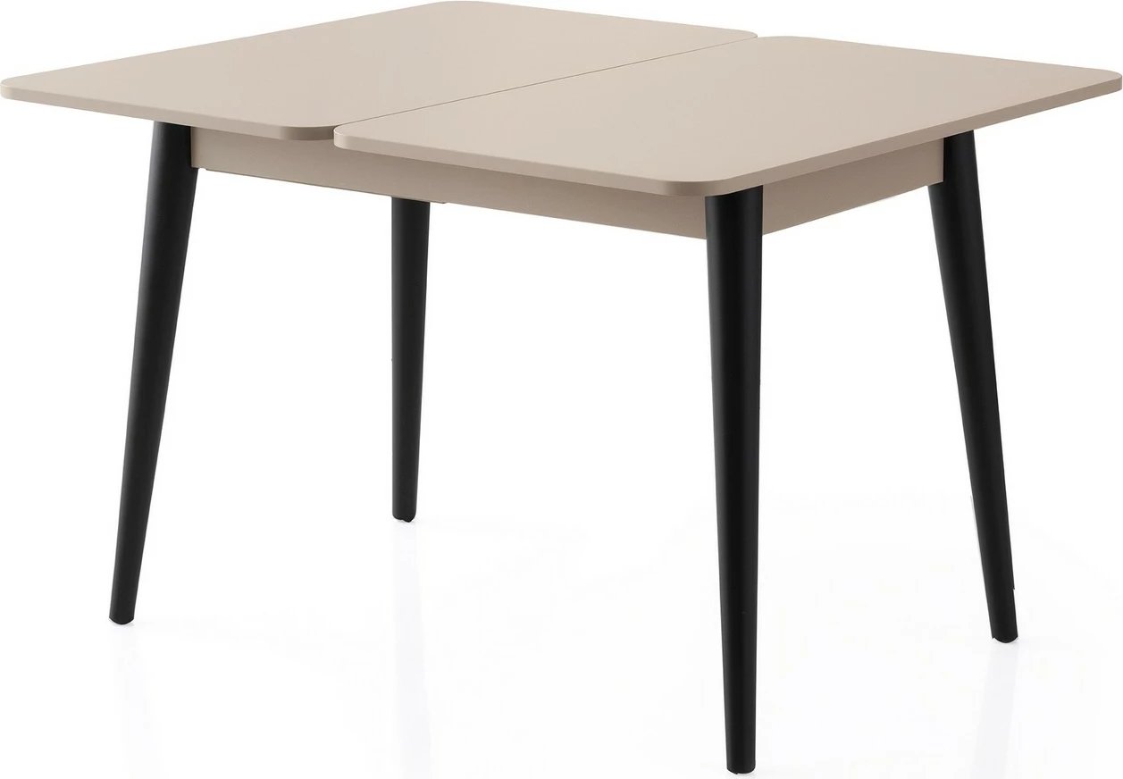 Tavolinë ngrënieje me zgjatje, ngjyrë moka e çelët, Dolunay - 1285