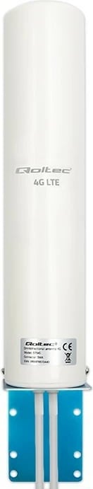 Antenë 4G LTE Qoltec 57045, omnidireksionale, 12dBi, e bardhë, për jashtë