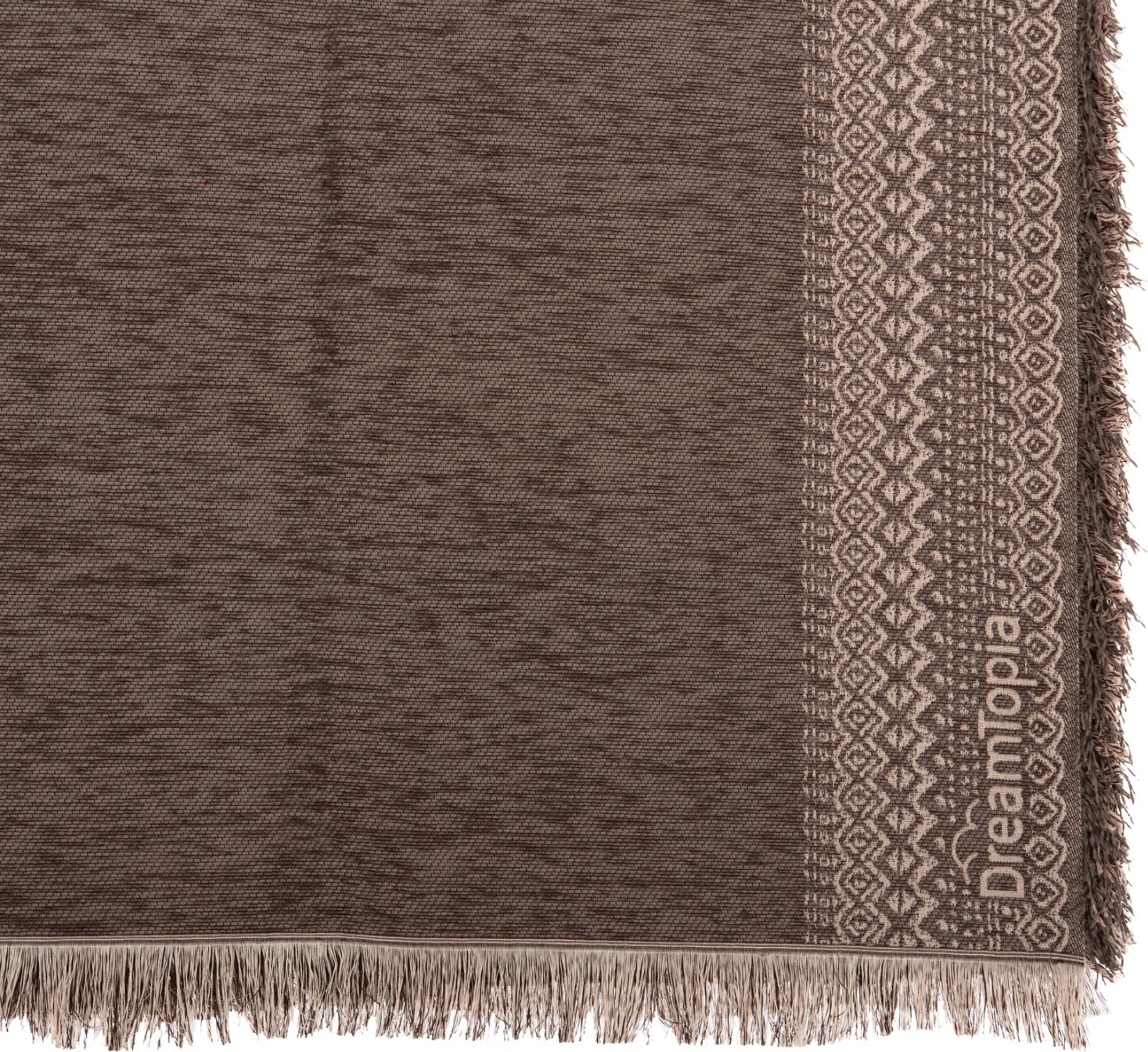 Mbulesë divani me franja DREAMTOPIA FH12163.08 ngjyrë kafe 245x170cm