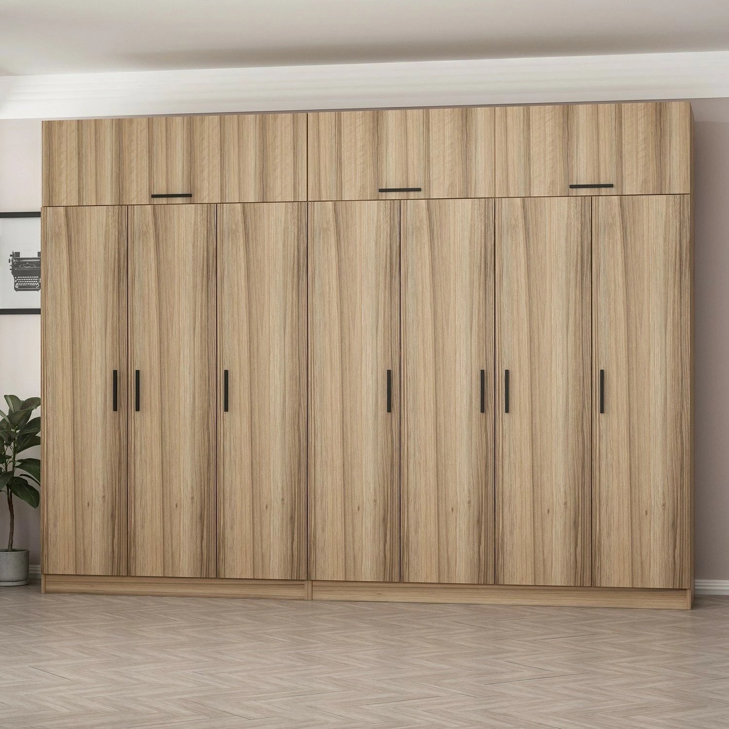 Dollap i madh, ngjyrë arre, Skye Decor, Minar Kale - 7713