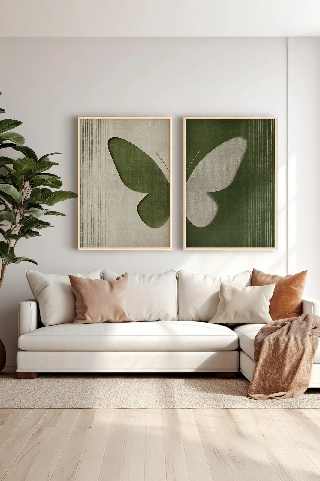 Pikturë dekorative me kornizë (2 copë), Wallity, Ersy2Lımodel20-Ahsap