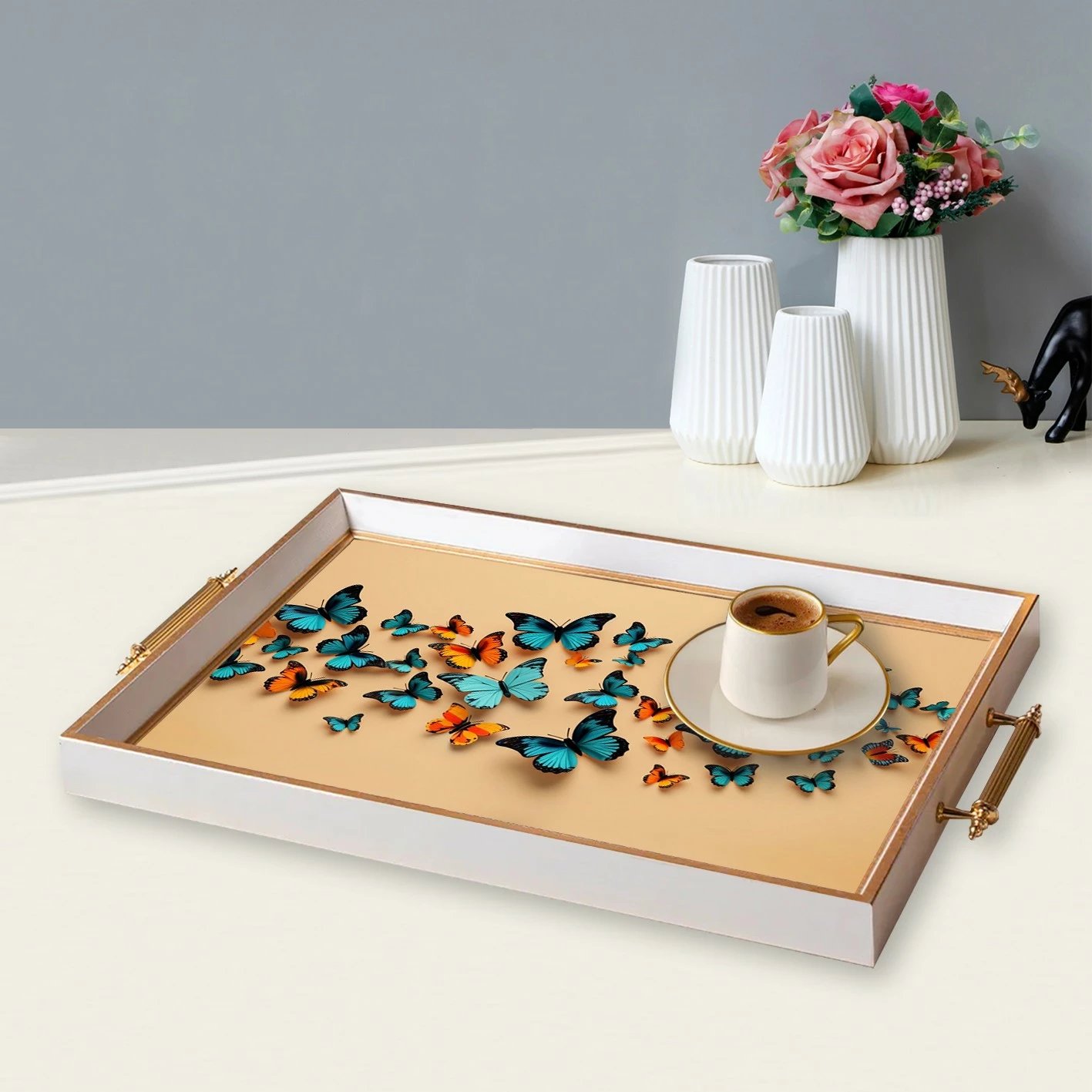 Tabaka prej qelqi Aberto Design, shumëngjyrëshe, TPB9933