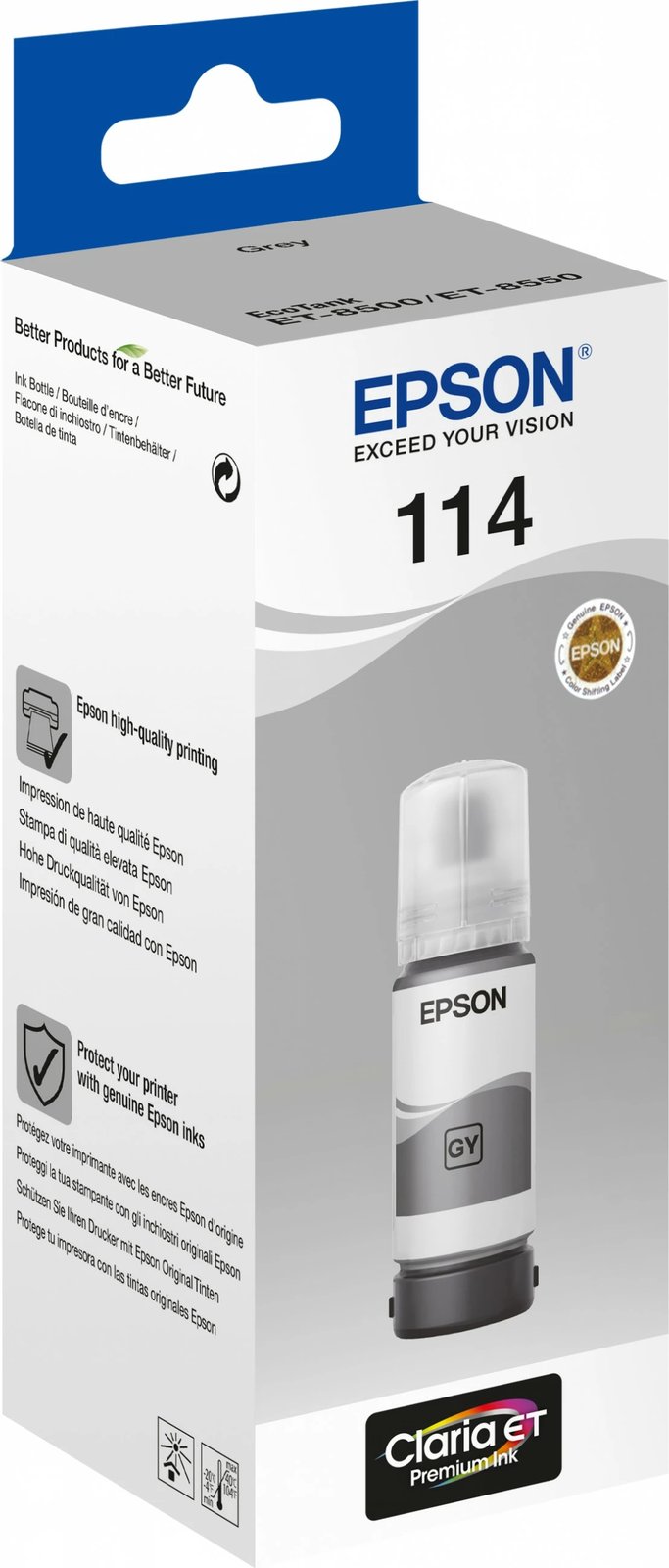 Toner Epson 114, EcoTank ET-8550 ET-8500, 70 ml, Gri