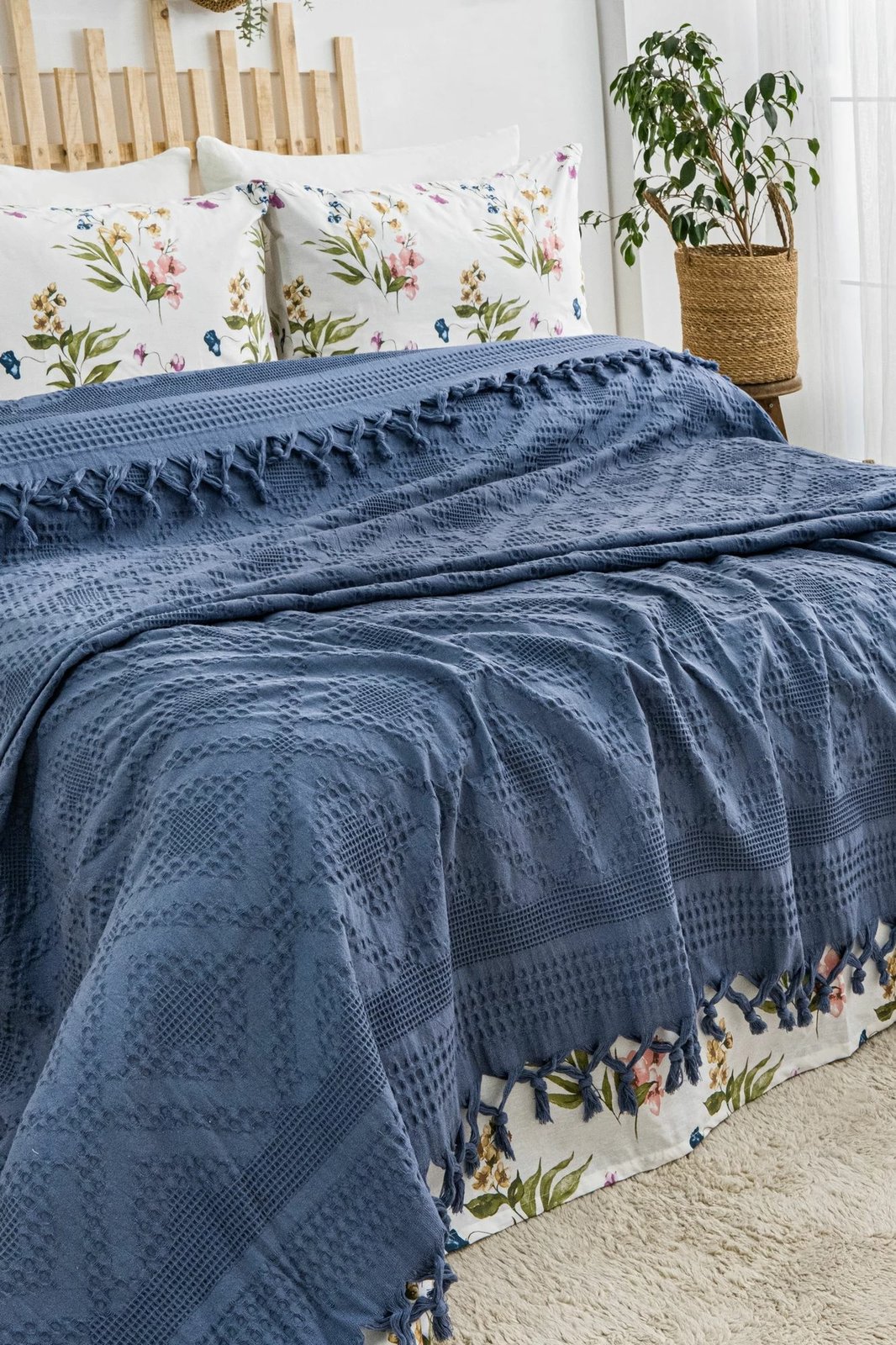 Set piké dopio, ngjyrë indigo, L'essentiel