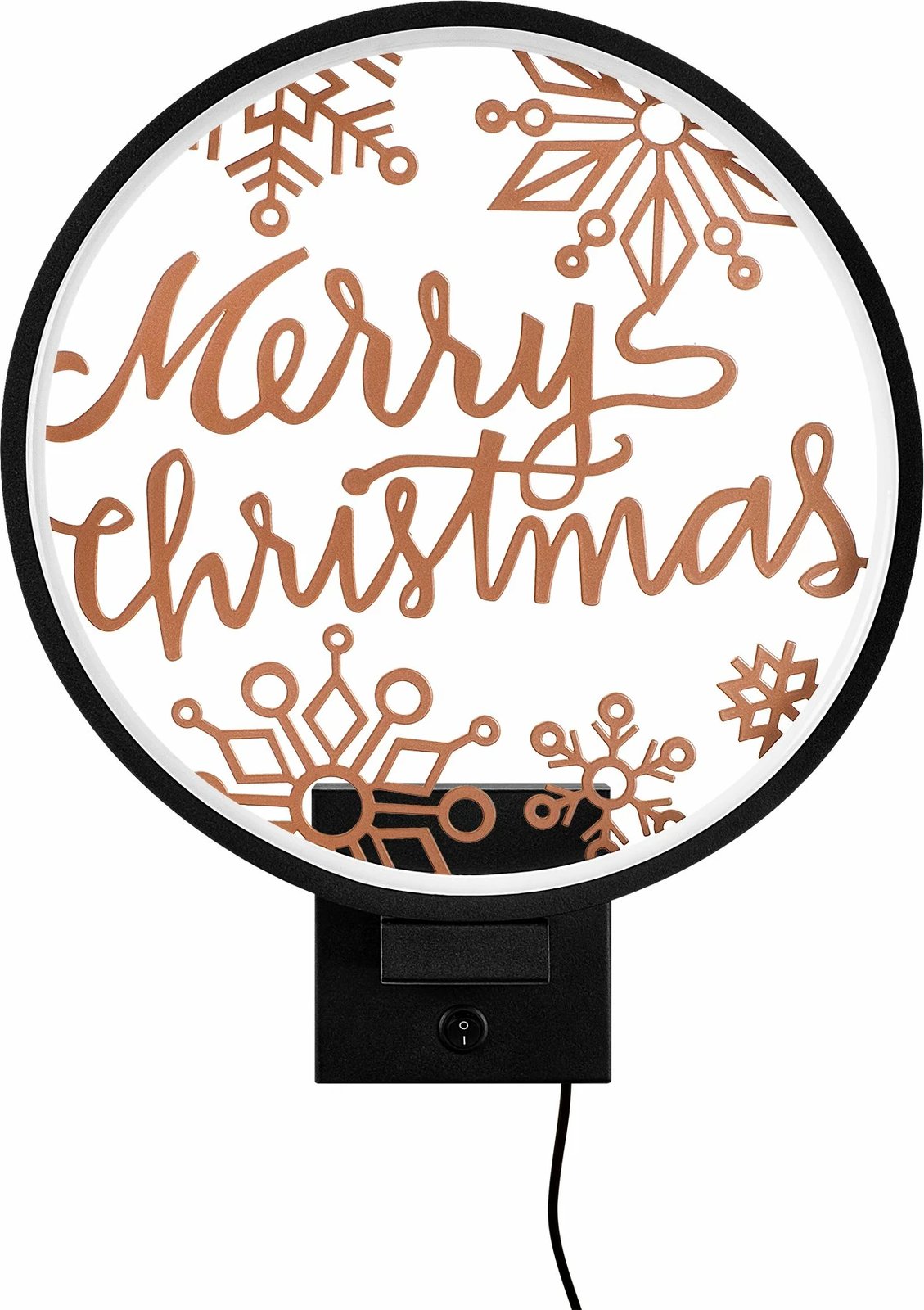 Llambë muri Opviq, XMAS21, e zezë dhe bakri, 30x36x10cm