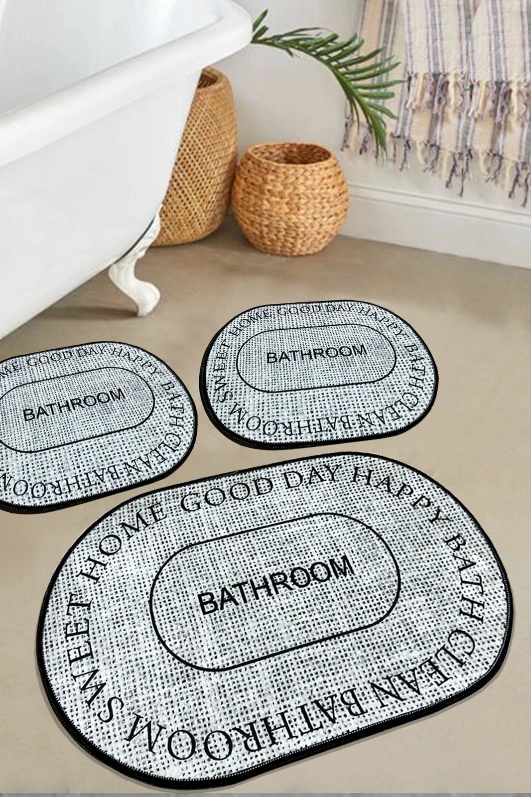 Set tapetash për banjo (3 copë), Mijölnir, Baindos, gri