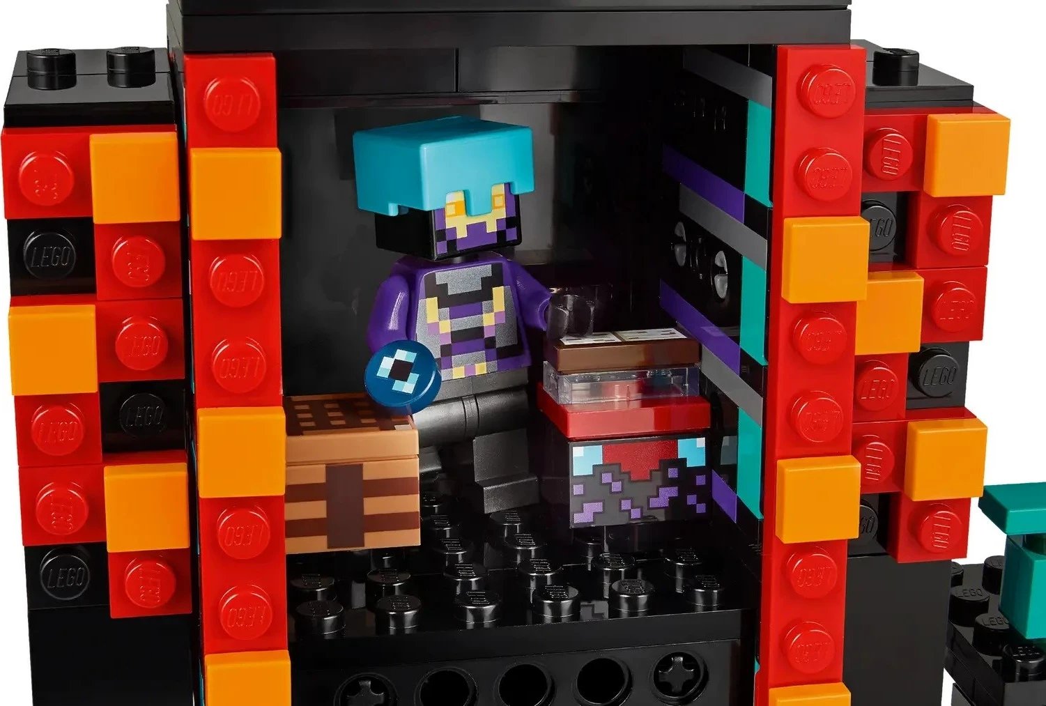 Set LEGO Minecraft The Enderman Tower 21279, 2 minifigura, për fëmijë 9+ vjeç