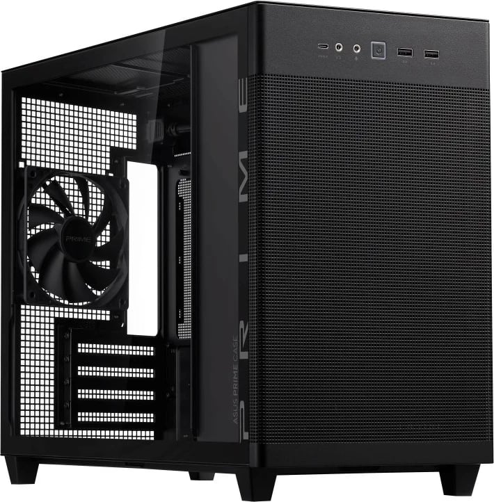 Kasë ASUS AP201 PRIME TG Mini Tower e Zezë Kasë ASUS AP201 PRIME TG Mini Tower e Zezë
