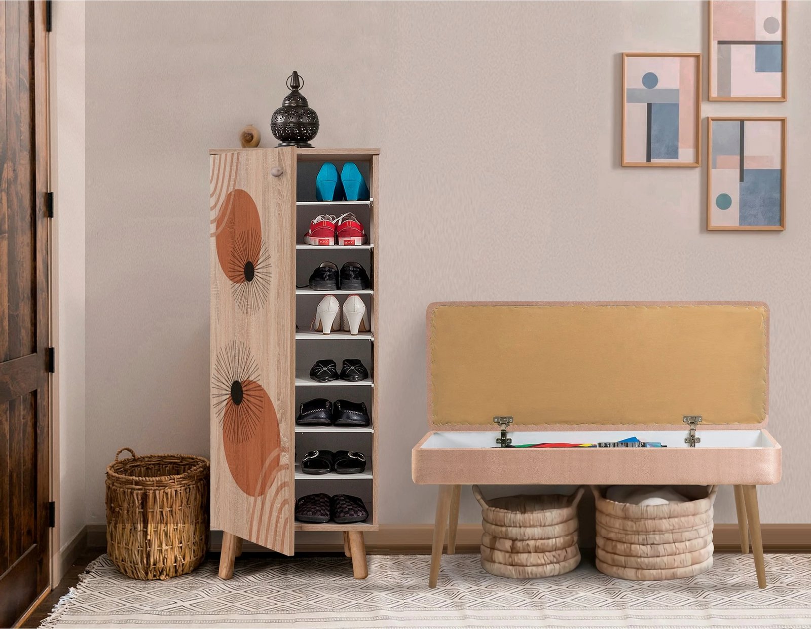 Set mobiljesh për korridor Skye Decor, ngjyrë sonomo-stone, 933-0900