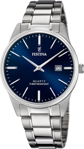 Orë dore FESTINA F20511/3 për meshkuj, e kaltër