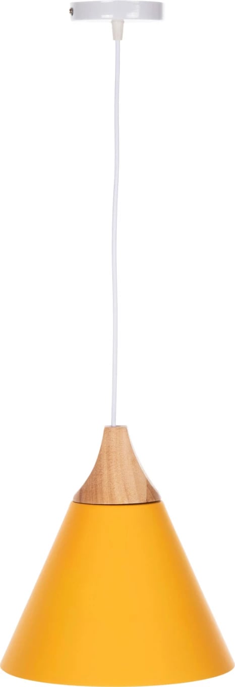 Llampë varëse tavani, kapak metalik i verdhë, FH4146, Φ25x125H cm Llampë varëse tavani, kapak metalik i verdhë, FH4146, Φ25x125H cm