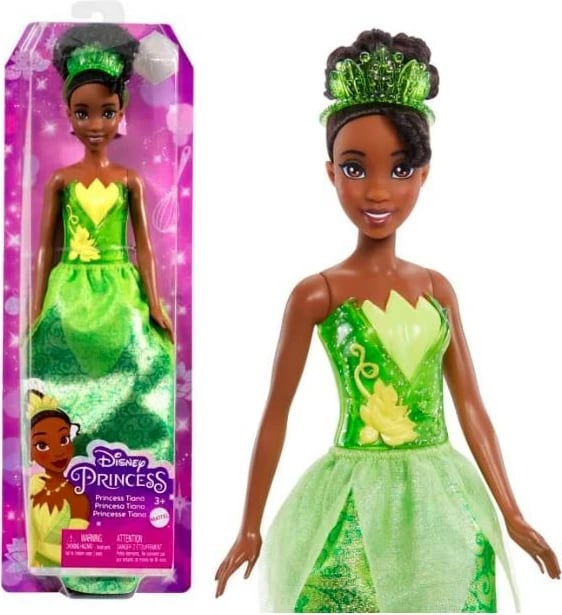 Kukull Disney Princess Tiana Mattel HLW02/HLW04, e gjelbër