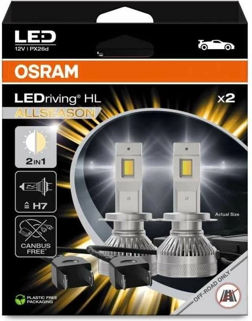 Lampa Gar Led H7 12v 45w 6000k&amp;2700k 2in1 Allseason