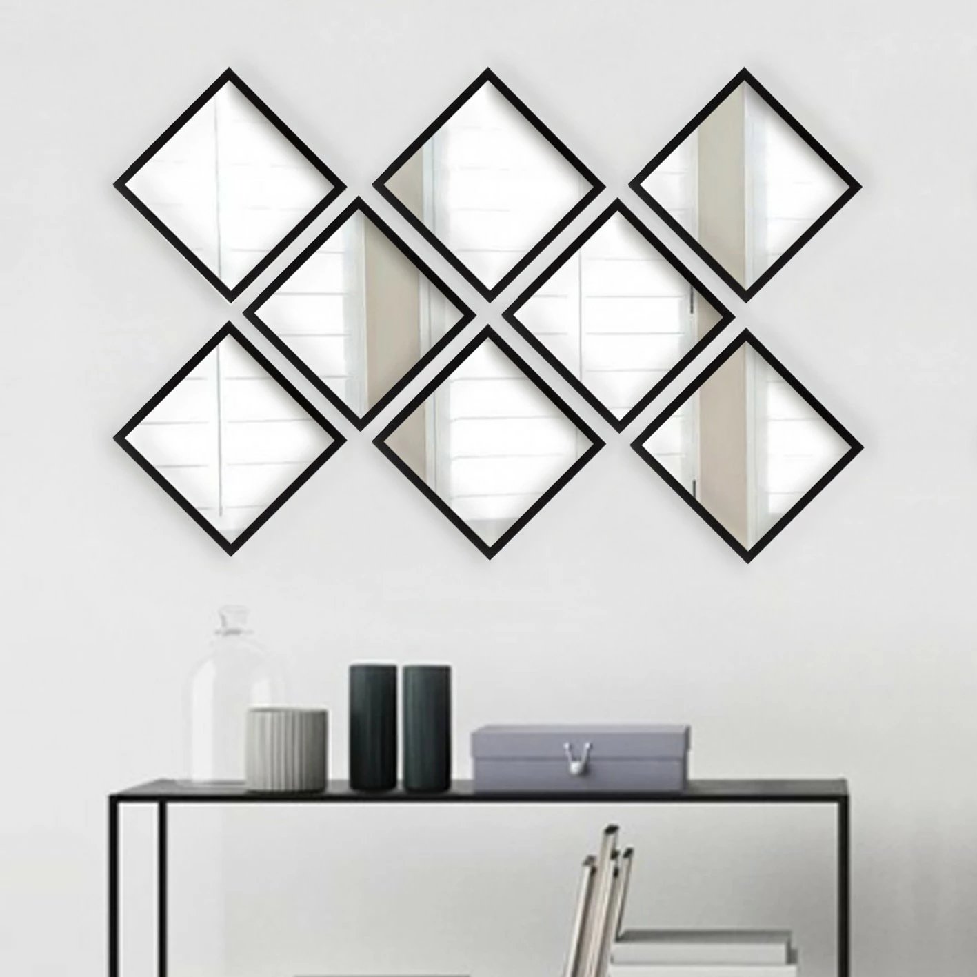 Set pasqyrash dekorative (8 copë), Wallity, SETAYNA_037