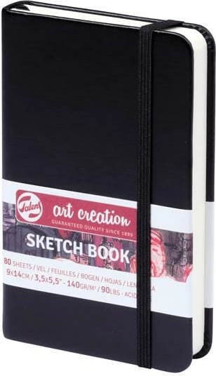 Sketchbook Talens Art Creation 80 Fletë 9x14 cm, E Zezë