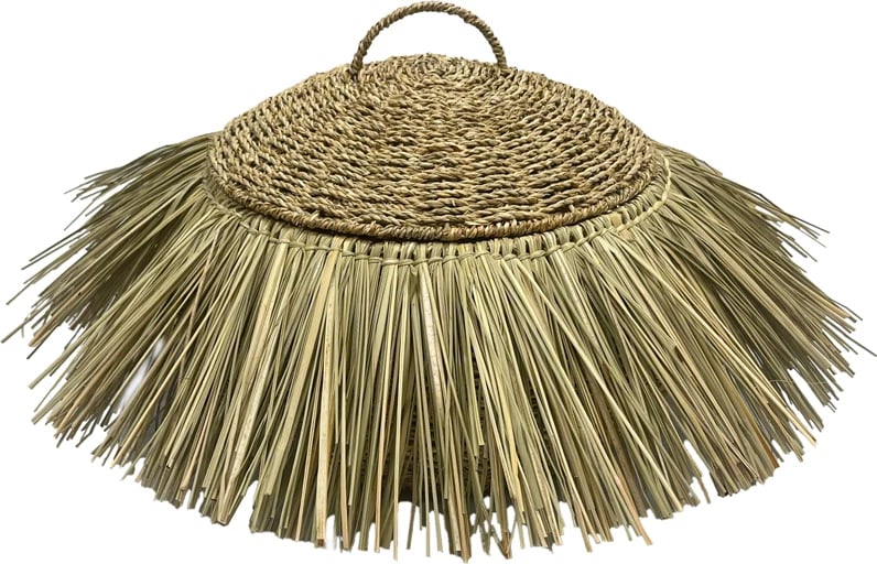 Shportë BUSA prej bari deti, natyrale, 53x53x31cm