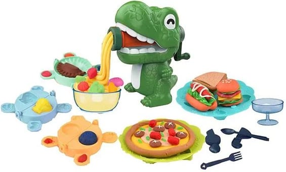 Set plasteline Luna Dinosaur me vegla, për fëmijë 3+ vjeç