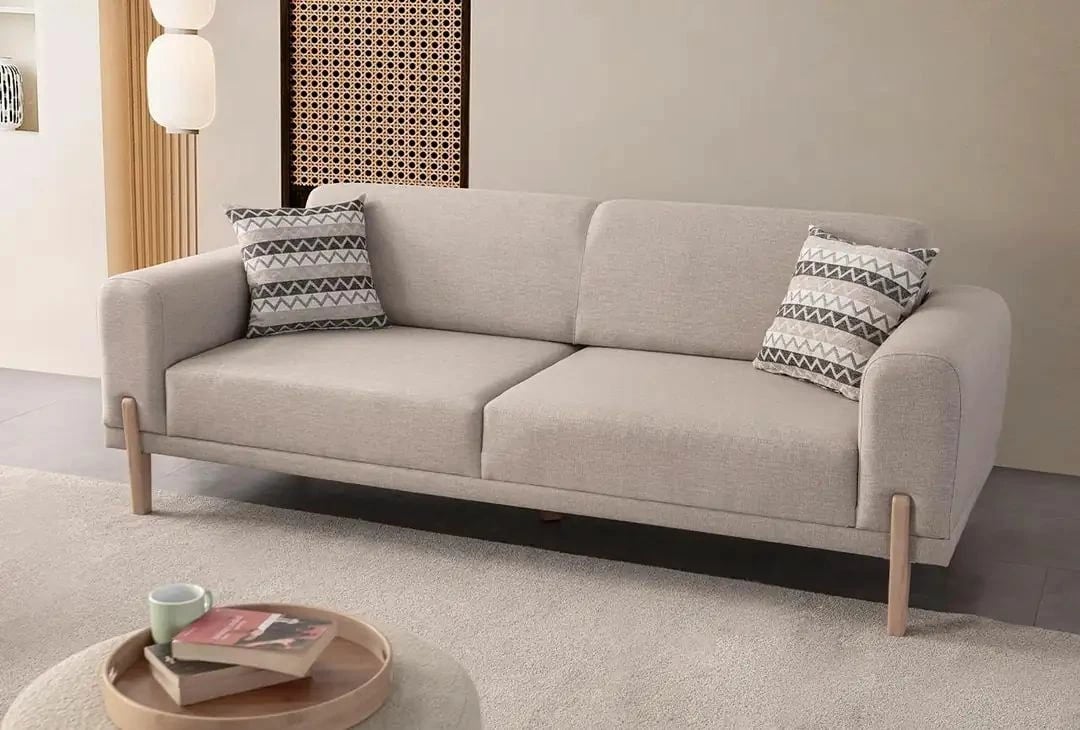 Divan-krevat 3 vende, Atelier del Sofa, ngjyrë moka-krem