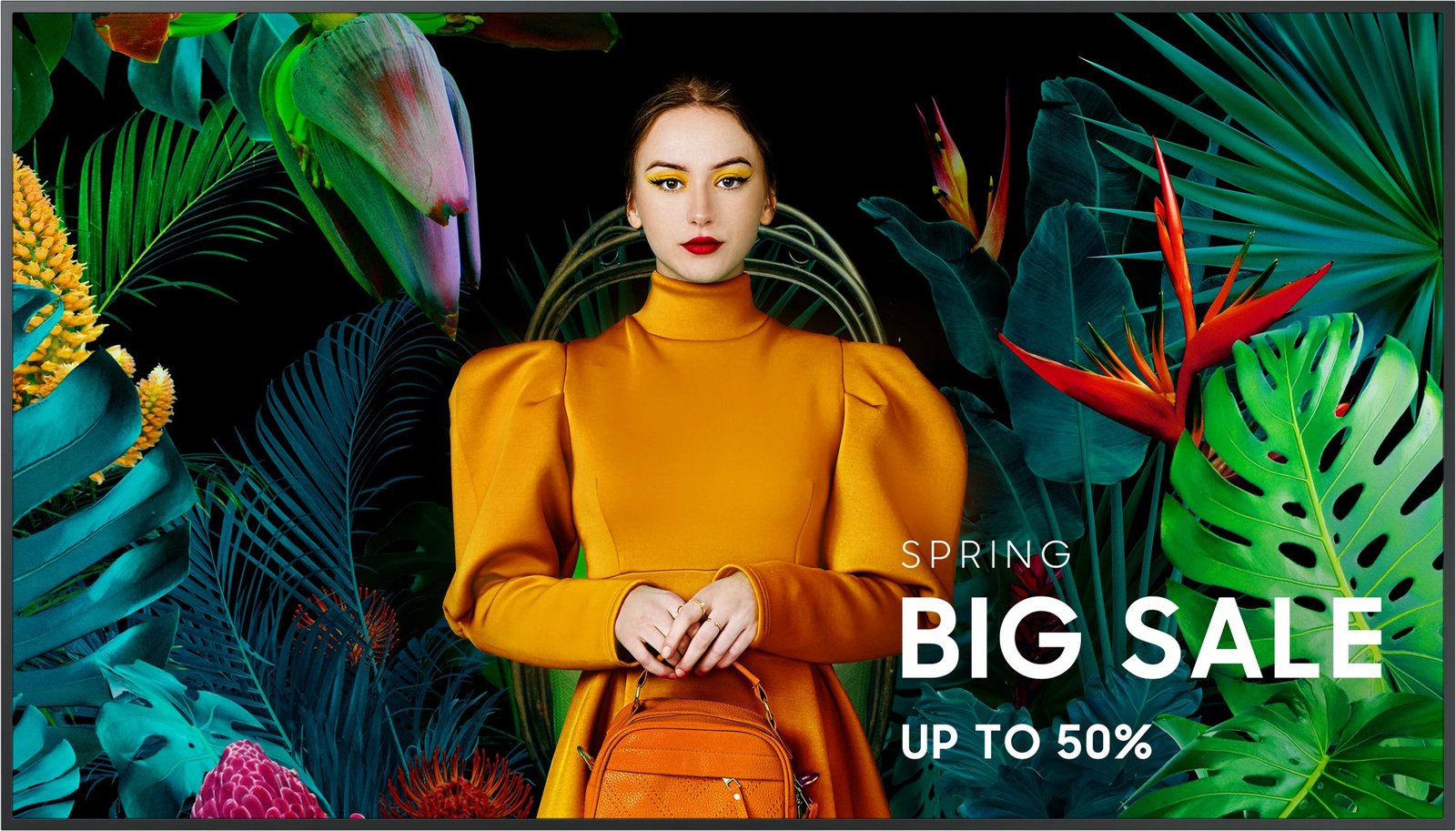 Ekran i madh Samsung QH50C, 50 inch, 4K UHD, Wi-Fi, LCD, zi