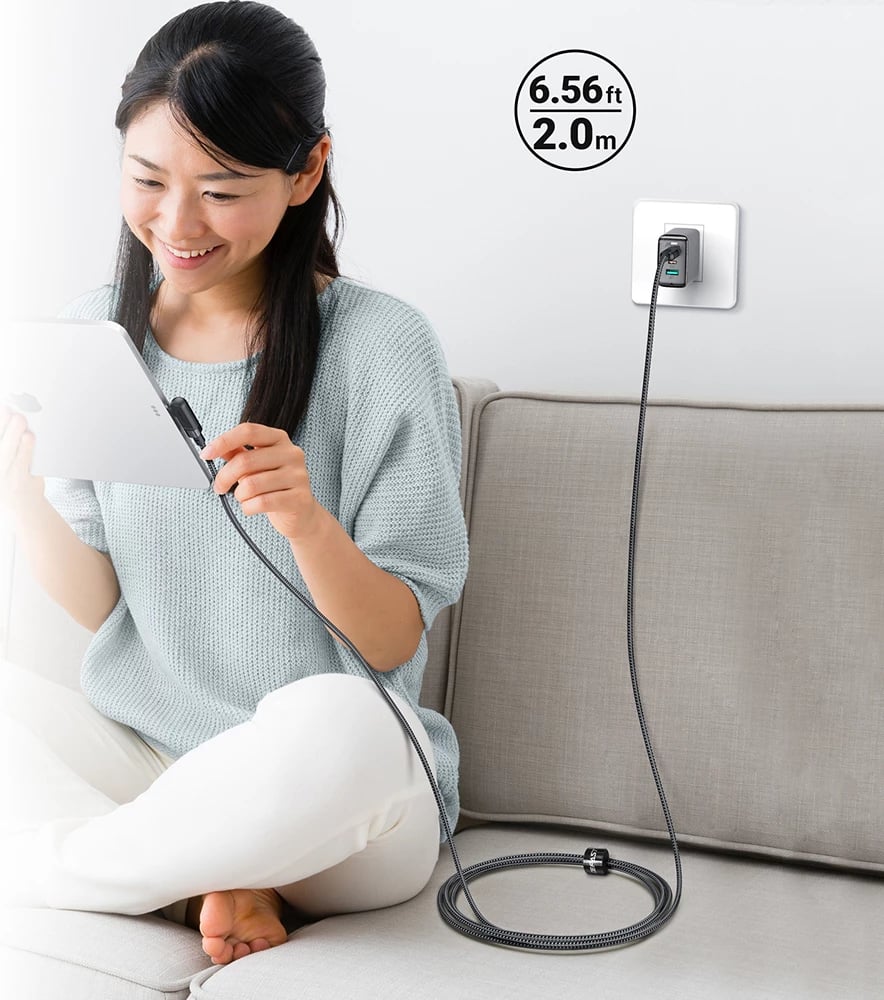 Kabllo Acefast C5-03 USB-C në USB-C, 2m, 100W, e zezë