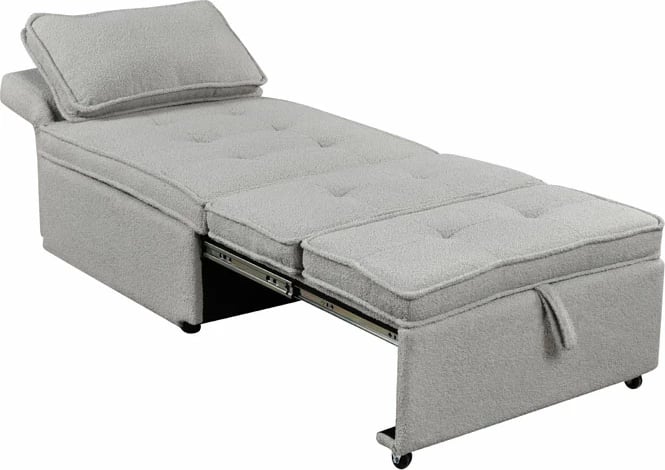 Karrige krevati Sleep, ngjyrë gri, 78x87x80cm