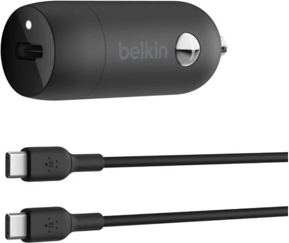 Karikues veture Belkin BoostCharge 30W PD PPS me kabllo USB-C 1m, Zi
