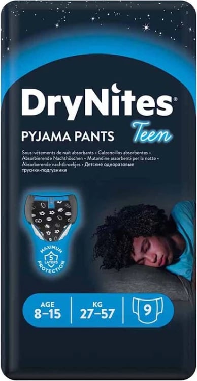 Të brenshme për djem DryNites, 9 copë