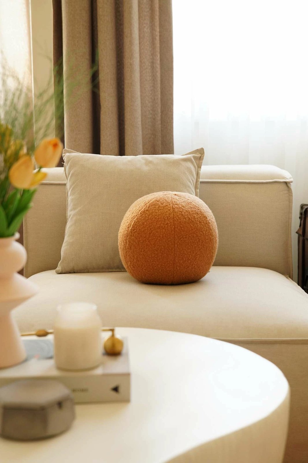 Jastëk dekorativ Teddy Top 25, ngjyrë kafe, Evila Originals