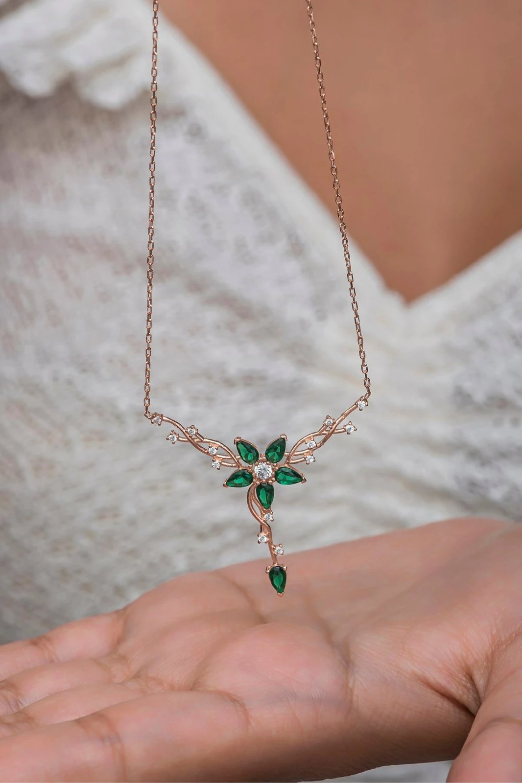 Varëse argjendi Jumeon, NRZ998641, ngjyrë rozë e artë, e gjelbër dhe e bardhë