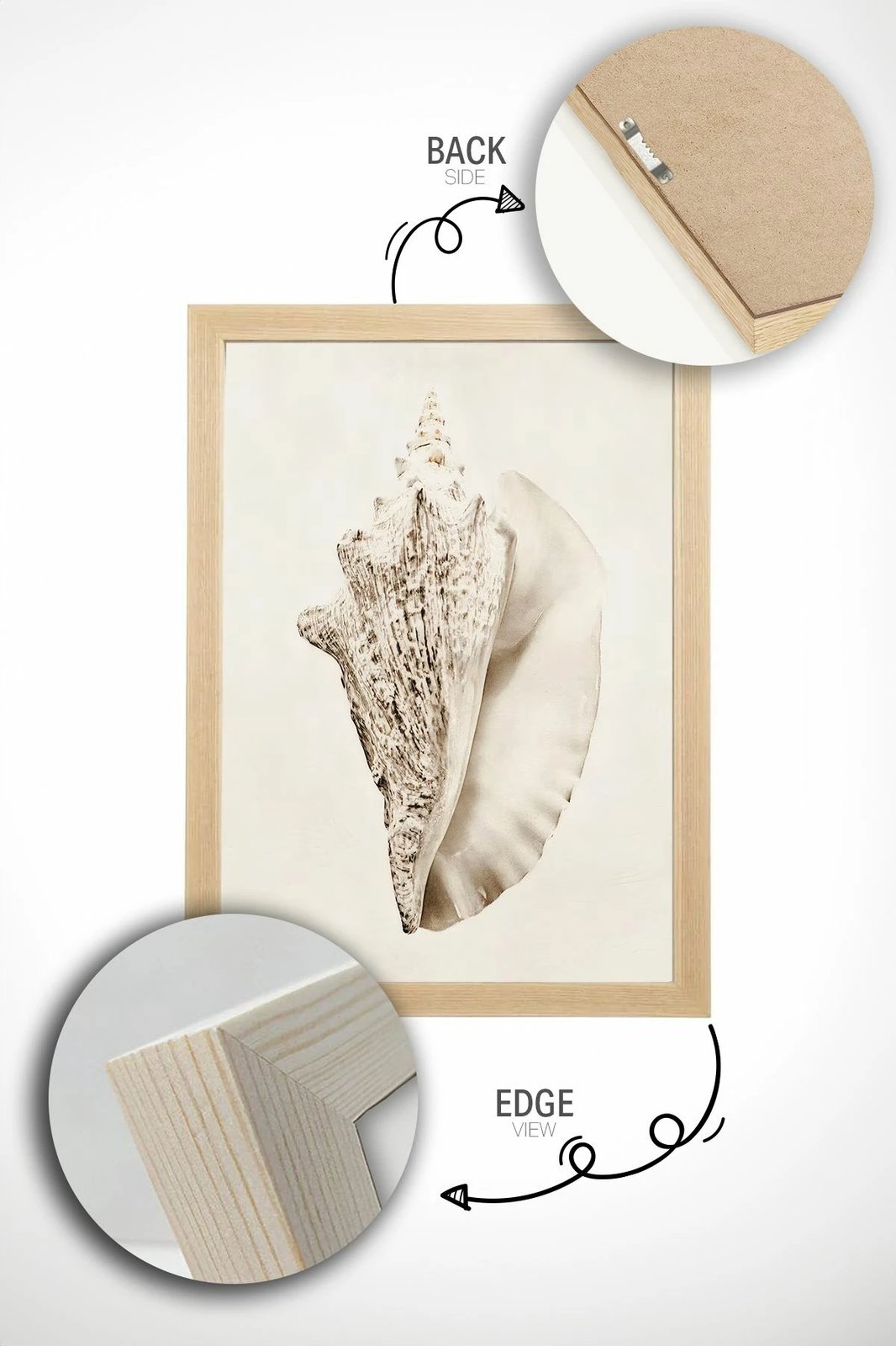 Pikturë dekorative me kornizë (2 copë), Wallity, Ersy2Lımodel30-Ahsap