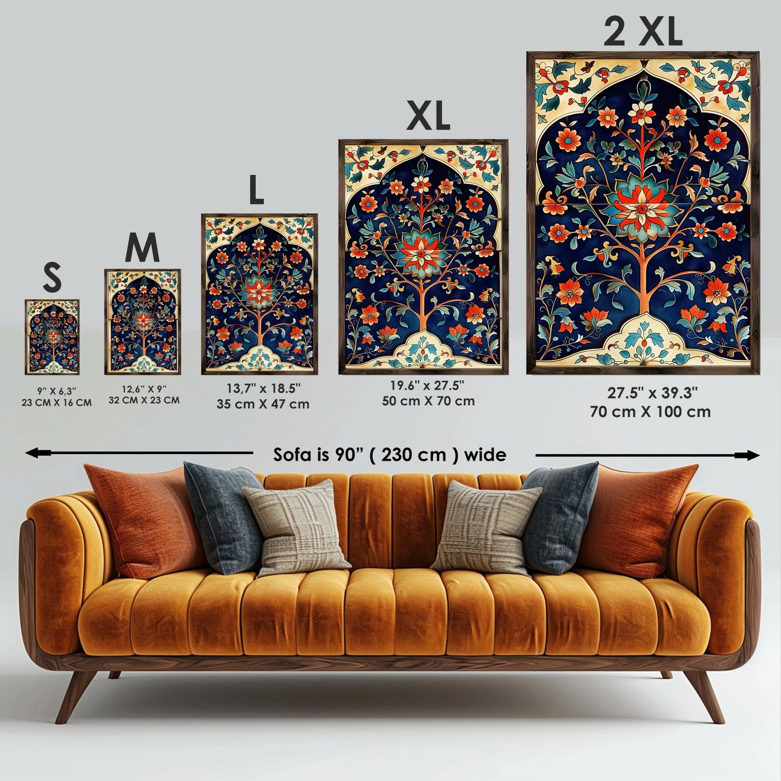 Pikturë dekorative me kornizë MDF, Wallity, GE124-L