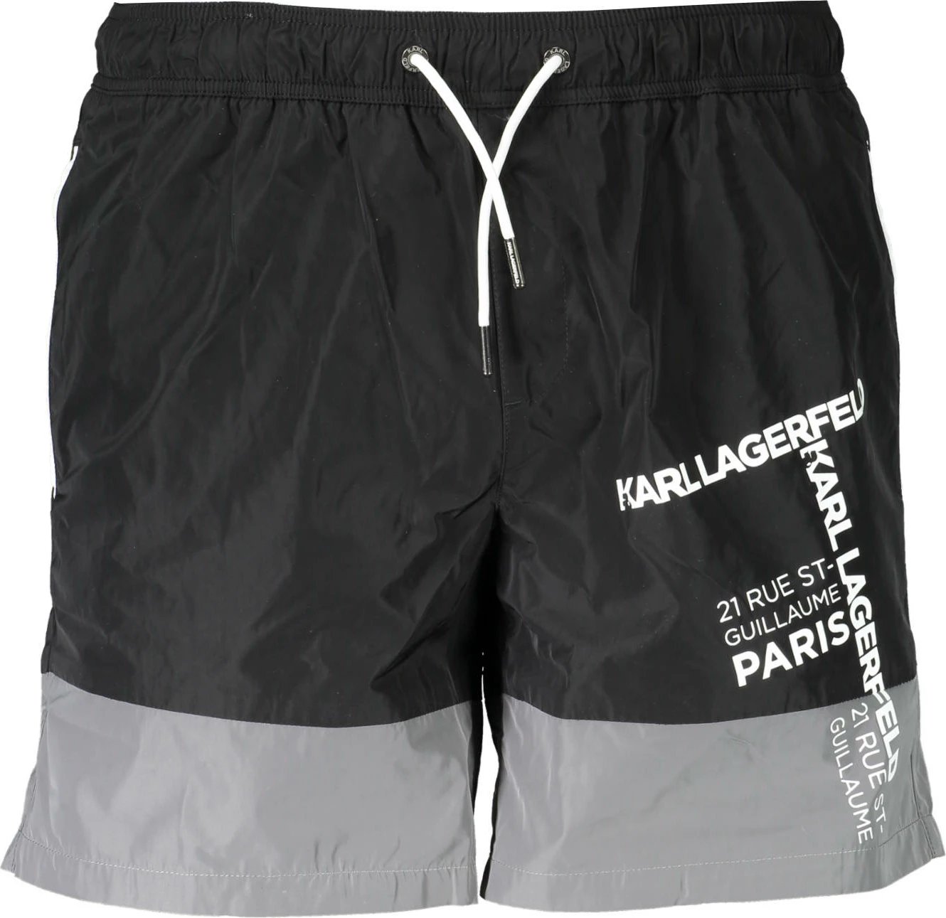Maicë noti për meshkuj KARL LAGERFELD BEACHWEAR, e zezë